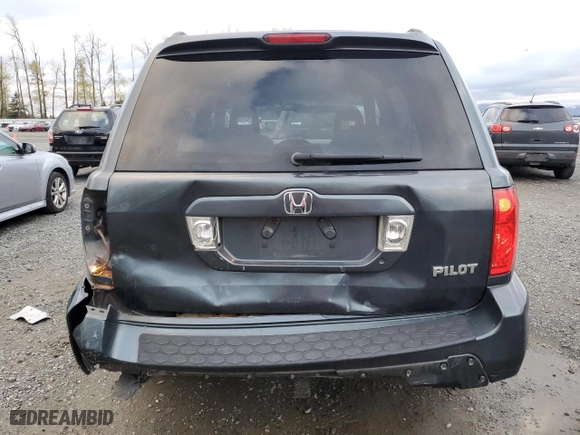 2004 Honda Pilot EX with VIN 2HKYF18604H548587, listed as a Copart auction lot 52141915 with 214,000 mi miles and Salvage Title. Bid and sale history available at carsss.com. Image 6.