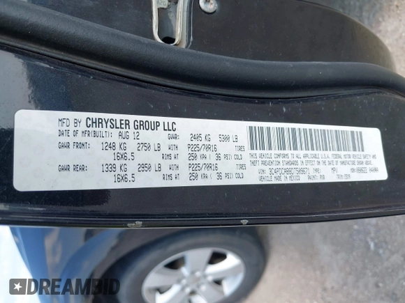 2013 Dodge Journey SE с VIN 3C4PDCAB8DT509671, выставлен на аукционе IAAI как лот 42411776 с пробегом 131 129 миль миль и . История ставок и продаж доступна на DreamBid. Изображение 9.