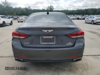 2017 Genesis G80 3.8L with VIN KMHGN4JE5HU195871, listed as a Copart auction lot 55962605 with 120,346 mi miles and Salvage title. Bid and sale history available at DreamBid. Image 6.
