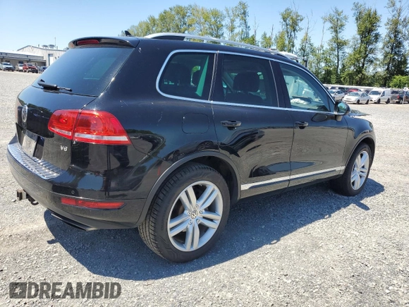 2013 Volkswagen Touareg Lux with VIN WVGEF9BP0DD001565, listed as a Copart auction lot 63070845 with 123,788 mi miles and Salvage title. Bid and sale history available at DreamBid. Image 3.