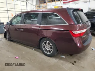2012 Honda Odyssey EX-L with VIN 5FNRL5H62CB060551, listed as a Copart auction lot 53795335 with 138,026 mi miles and Salvage Title. Bid and sale history available at DreamBid. Image 2.