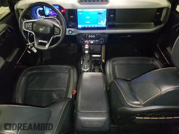 2022 Ford Bronco with VIN 1FMEE5DPXNLA75365, listed as a Copart auction lot 46787885 with 24,676 mi miles and Salvage Title. Bid and sale history available at DreamBid. Image 8.