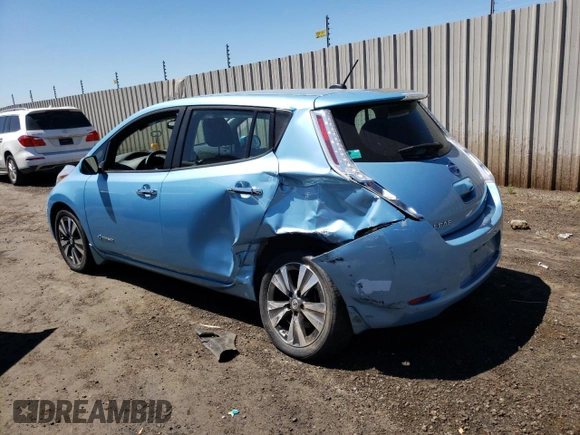 2015 Nissan LEAF SV with VIN 1N4AZ0CP2FC317178, listed as a Copart auction lot 59103363 with 54,840 mi miles. Bid and sale history available at carsss.com. Image 2.