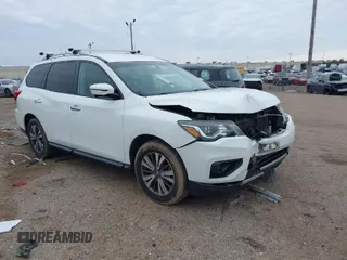 2017 Nissan Pathfinder S with VIN 5N1DR2MN0HC623634, listed as a IAAI auction lot 41592673 with 193,838 mi miles. Bid and sale history available at carsss.com. Image 1.