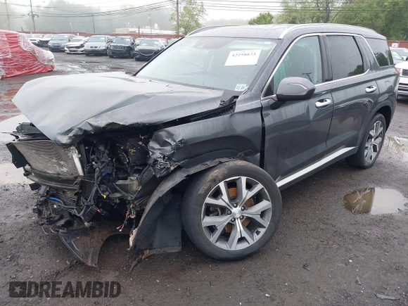 2022 Hyundai Palisade SEL with VIN KM8R4DHE3NU377999, listed as a IAAI auction lot 42258833 with 41,216 mi miles and . Bid and sale history available at DreamBid. Image 6.