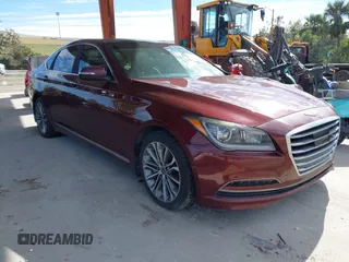 2015 Hyundai Genesis 3.8L with VIN KMHGN4JE9FU079229, listed as a IAAI auction lot 41209514 with 1 mi miles. Bid and sale history available at carsss.com. Image 1.