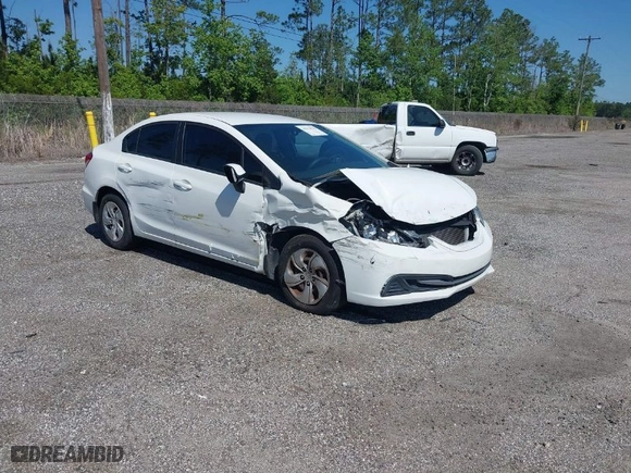 2013 Honda Civic Sdn LX with VIN 2HGFB2F57DH548566, listed as a IAAI auction lot 39173930 with 150,567 mi miles. Bid and sale history available at carsss.com. Image 1.