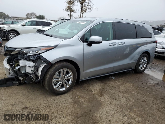2023 Toyota Sienna Platinum with VIN 5TDESKFC6PS093059, listed as a Copart auction lot 84560654 with 19,173 mi miles and Salvage Title. Bid and sale history available at DreamBid. Image 1.