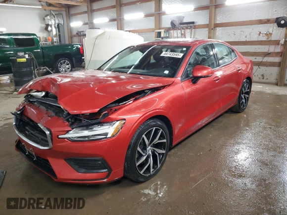 2019 Volvo S60 Momentum with VIN 7JR102FK8KG011901, listed as a Copart auction lot 44743595 with 65,359 mi miles and Salvage Title. Bid and sale history available at carsss.com. Image 1.