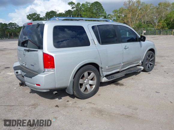 2011 Nissan Armada SV with VIN 5N1BA0ND4BN614763, listed as a IAAI auction lot 41590417 with 154,860 mi miles and . Bid and sale history available at DreamBid. Image 4.