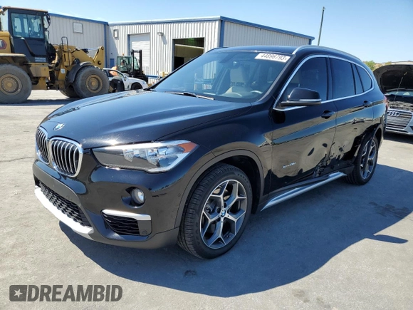 2017 BMW X1 sDrive28i with VIN WBXHU7C38H5H35075, listed as a Copart auction lot 44896793 with 78,172 mi miles. Bid and sale history available at carsss.com. Image 1.