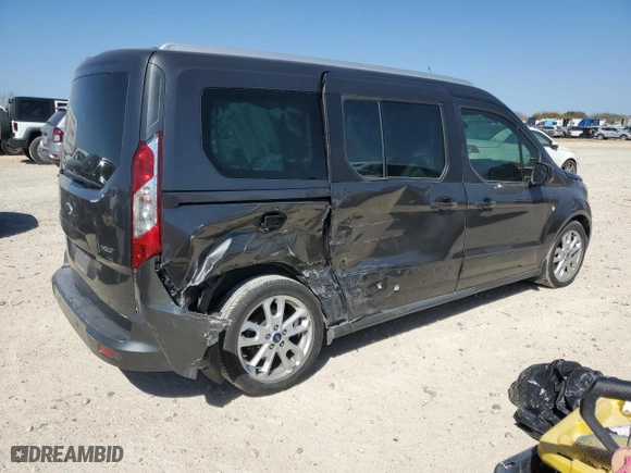 2015 Ford Transit Connect Wagon XLT with VIN NM0GE9F74F1208651, listed as a Copart auction lot 47115705 with 54,456 mi miles and Salvage Title. Bid and sale history available at carsss.com. Image 3.
