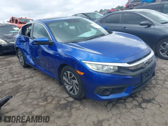 2016 Honda Civic Sedan EX with VIN 19XFC2F87GE076648, listed as a IAAI auction lot 41797654 with 111,132 mi miles. Bid and sale history available at carsss.com. Image 1.