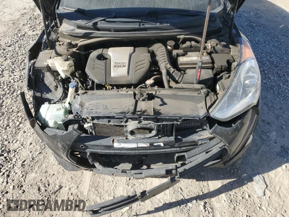 2015 Hyundai Veloster Turbo with VIN KMHTC6AE7FU221285, listed as a Copart auction lot 81598924 with 93,153 mi miles and Salvage title. Bid and sale history available at DreamBid. Image 12.