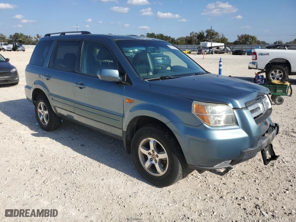 2007 Honda Pilot EX-L with VIN 5FNYF18577B023634, listed as a Copart auction lot 80378064 with 201,619 mi miles and Salvage Title. Bid and sale history available at carsss.com. Image 4.