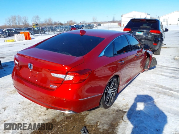 2022 Honda Accord Touring with VIN 1HGCV3F97NA019301, listed as a IAAI auction lot 41315717 with 64,788 mi miles and . Bid and sale history available at DreamBid. Image 4.
