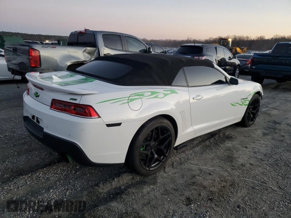 2014 Chevrolet Camaro LT z VIN 2G1FC3D34E9198935, wystawiony jako Copart lot #48108225 z przebiegiem 122 477 mil mil oraz Szkoda całkowita • Salvage title. Historia ofert i sprzedaży dostępna na DreamBid. Obrazek 3.