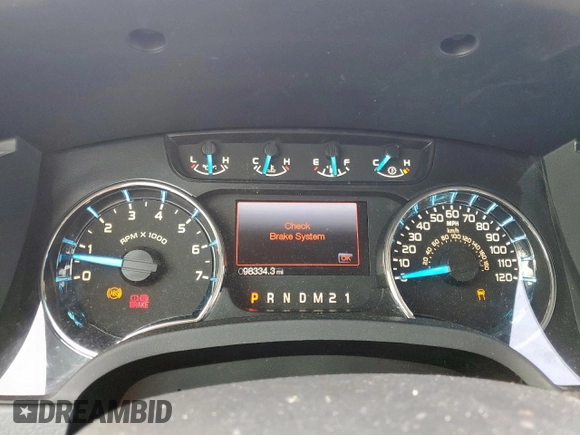 2013 Ford F-150 XL with VIN 1FTFW1CT4DKE55190, listed as a Copart auction lot 53173145 with 98,334 mi miles and Salvage Title. Bid and sale history available at carsss.com. Image 9.