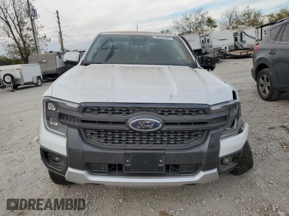 2024 Ford Ranger LARIAT with VIN 1FTER4KH7RLE06567, listed as a Copart auction lot 76637684 with 0 mi miles and Salvage Title. Bid and sale history available at carsss.com. Image 5.