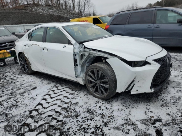 2023 Lexus IS with VIN JTHGZ1E26P5031656, listed as a Copart auction lot 43201725 with 14,955 mi miles and Salvage Title. Bid and sale history available at carsss.com. Image 4.