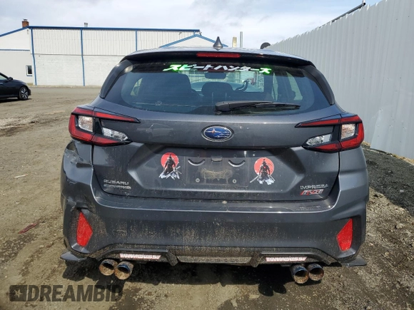 2024 Subaru Impreza RS with VIN JF1GUHJC3R8308648, listed as a Copart auction lot 49891355 with 18,371 mi miles and Salvage Title. Bid and sale history available at carsss.com. Image 6.