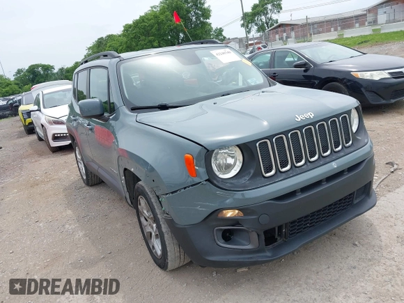 2017 Jeep Renegade Latitude z VIN ZACCJABB4HPF52900, wystawiony jako IAAI lot #42240340 z przebiegiem 110 658 mil mil oraz . Historia ofert i sprzedaży dostępna na DreamBid. Obrazek 1.