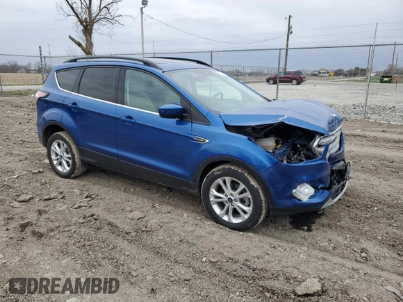 2018 Ford Escape SEL with VIN 1FMCU0HD2JUD17843, listed as a Copart auction lot 52518245 with 54,009 mi miles and Salvage Title. Bid and sale history available at carsss.com. Image 4.