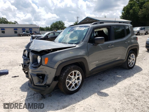 2022 Jeep Renegade Sport with VIN ZACNJCA17NPN57661, listed as a Copart auction lot 63536123 with 37,459 mi miles and . Bid and sale history available at DreamBid. Image 1.