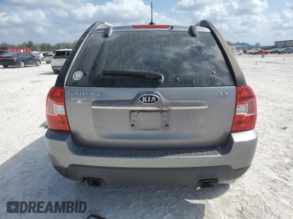 2009 Kia Sportage LX with VIN KNDJF724597601906, listed as a Copart auction lot 45317365 with 196,474 mi miles and Salvage Title. Bid and sale history available at carsss.com. Image 6.