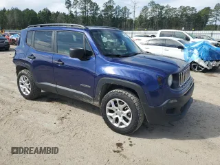 2018 Jeep Renegade Sport with VIN ZACCJBAB8JPJ44121, listed as a Copart auction lot 46393245 with 85,293 mi miles and Salvage title. Bid and sale history available at DreamBid. Image 4.