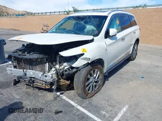 2015 Infiniti QX60 with VIN 5N1AL0MN2FC526327, listed as a IAAI auction lot 41611227 with 1 mi miles. Bid and sale history available at carsss.com. Image 2.