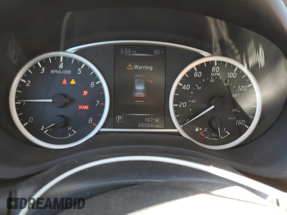 2017 Nissan Sentra SV with VIN 3N1AB7AP8HY409449, listed as a Copart auction lot 54801505 with 88,054 mi miles and Salvage title. Bid and sale history available at DreamBid. Image 9.