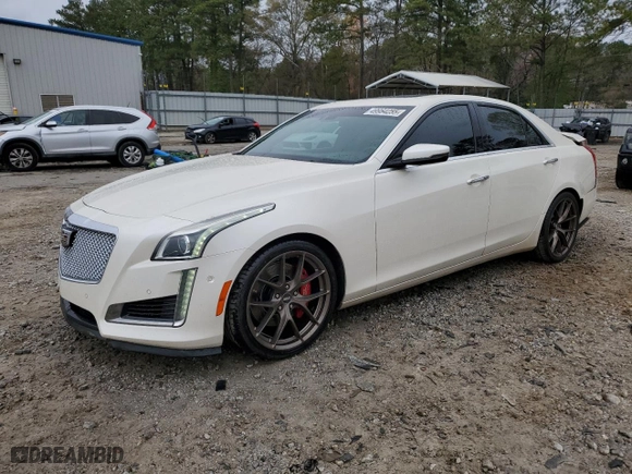 2014 Cadillac CTS Sedan Vsport Premium RWD with VIN 1G6AV5S80E0173873, listed as a Copart auction lot 49964255 with 122,615 mi miles and Salvage Title. Bid and sale history available at carsss.com. Image 1.