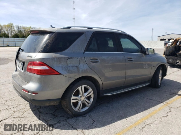 2012 Mercedes-Benz M ML 350 with VIN 4JGDA5HB9CA027046, listed as a Copart auction lot 53982985 with 214,917 mi miles and Clean Title. Bid and sale history available at carsss.com. Image 3.