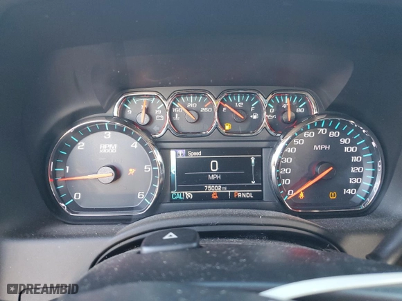 2019 Chevrolet Tahoe LT with VIN 1GNSCBKC0KR266577, listed as a Copart auction lot 79674694 with 75,002 mi miles and Salvage Title. Bid and sale history available at carsss.com. Image 9.