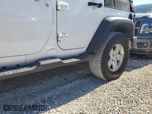 2018 Jeep Wrangler JK Unlimited Sport S with VIN 1C4BJWDG1JL863471, listed as a Copart auction lot 80712944 with 81,657 mi miles and Salvage Title. Bid and sale history available at carsss.com. Image 12.