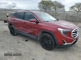 2020 GMC Terrain SLT with VIN 3GKALPEX2LL172598, listed as a Copart auction lot 53658905 with 58,697 mi miles and Salvage title. Bid and sale history available at DreamBid. Image 4.