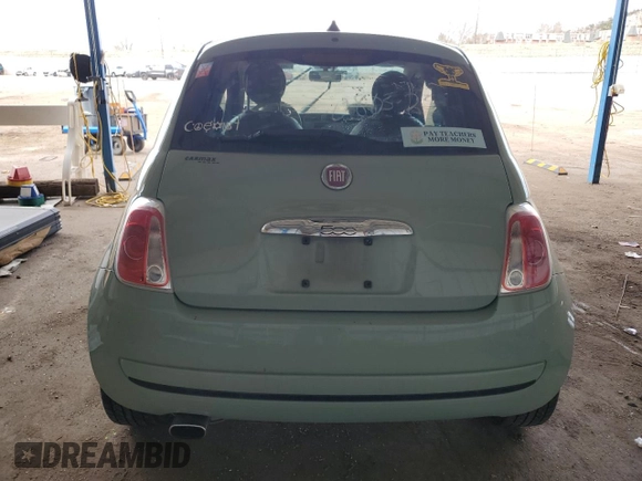 2013 FIAT 500 Pop with VIN 3C3CFFAR3DT534909, listed as a Copart auction lot 50593945 with 96,172 mi miles and Non repairable. Bid and sale history available at DreamBid. Image 6.