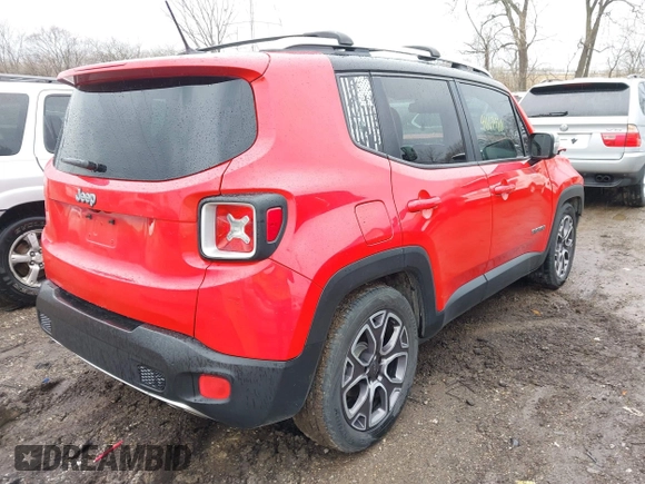 2015 Jeep Renegade Limited with VIN ZACCJADT7FPB41669, listed as a IAAI auction lot 41667420 with 118,719 mi miles and . Bid and sale history available at DreamBid. Image 4.