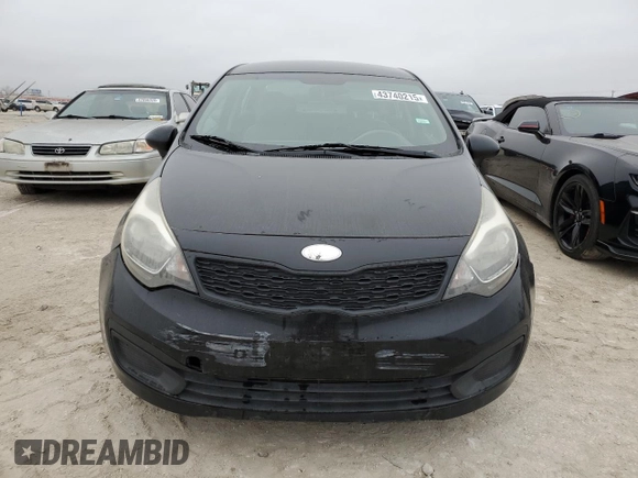 2014 Kia Rio LX with VIN KNADM4A32E6400150, listed as a Copart auction lot 43740215 with 168,310 mi miles and Salvage Title. Bid and sale history available at carsss.com. Image 5.