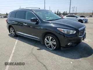 2014 Infiniti QX60 with VIN 5N1AL0MN5EC503803, listed as a Copart auction lot 59817765 with 106,968 mi miles and Salvage title. Bid and sale history available at DreamBid. Image 14.