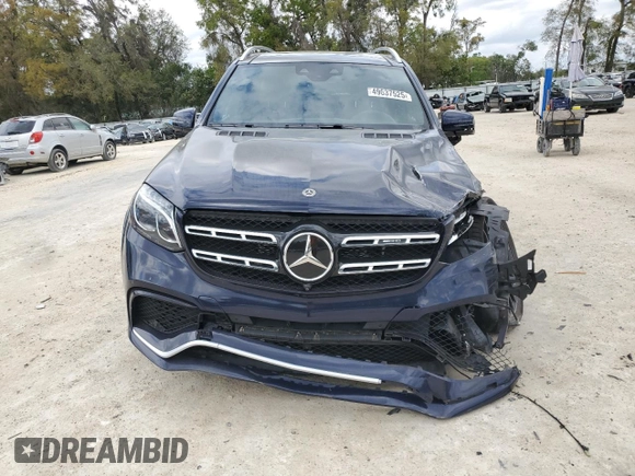 2019 Mercedes-Benz GLS 63 AMG with VIN 4JGDF7FE6KB221892, listed as a Copart auction lot 49637525 with 69,852 mi miles and Salvage title. Bid and sale history available at DreamBid. Image 5.