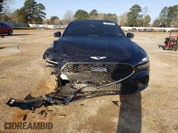 2023 Genesis G70 3.3T with VIN KMTG54TE1PU123941, listed as a Copart auction lot 48929985 with 17,220 mi miles and Salvage title. Bid and sale history available at DreamBid. Image 5.