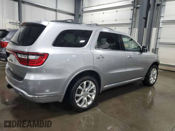 2016 Dodge Durango Citadel Anodized Platinum with VIN 1C4SDJETXGC466369, listed as a Copart auction lot 58621274 with 132,975 mi miles and Salvage title. Bid and sale history available at DreamBid. Image 3.