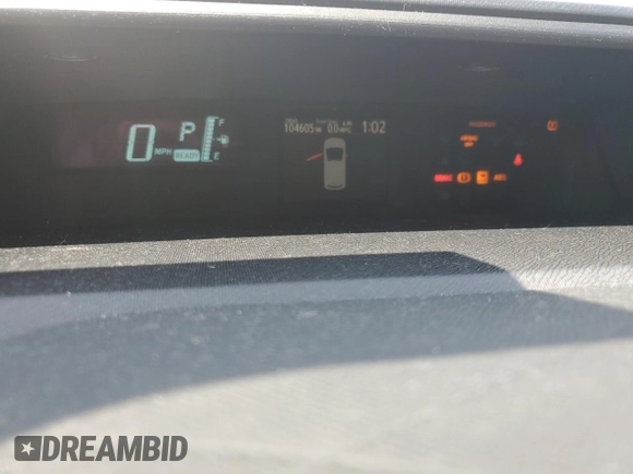 2014 Toyota Prius One with VIN JTDKDTB38E1566009, listed as a Copart auction lot 53540585 with 104,605 mi miles and Salvage Title. Bid and sale history available at DreamBid. Image 9.