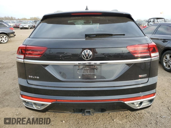 2021 Volkswagen Atlas SEL Premium R-Line with VIN 1V2FE2CA1MC205020, listed as a Copart auction lot 77742994 with 25,047 mi miles and Salvage title. Bid and sale history available at DreamBid. Image 6.