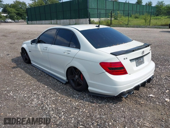 2012 Mercedes-Benz C 63 AMG with VIN WDDGF7HB3CA657178, listed as a IAAI auction lot 40203893 with 91,295 mi miles and . Bid and sale history available at carsss.com. Image 3.