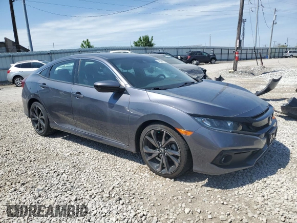 2020 Honda Civic Sedan Sport with VIN 2HGFC2F83LH549252, listed as a Copart auction lot 54239675 with Not Provided miles and Salvage Title. Bid and sale history available at carsss.com. Image 4.
