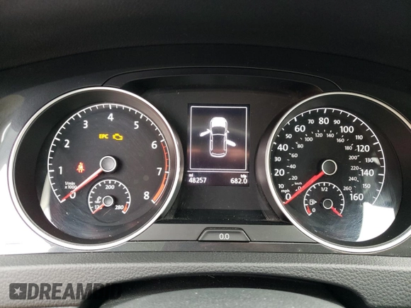 2019 Volkswagen Golf S z VIN 3VWG57AU8KM020682, wystawiony jako Copart lot #51091875 z przebiegiem 48 257 mil mil oraz Szkoda całkowita • Salvage title. Historia ofert i sprzedaży dostępna na DreamBid. Obrazek 9.