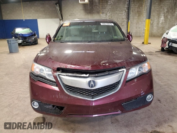 2015 Acura RDX Tech Pkg with VIN 5J8TB4H5XFL019498, listed as a Copart auction lot 46613575 with 0 mi miles and Salvage Title. Bid and sale history available at carsss.com. Image 5.